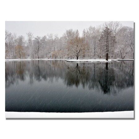 Kurt Shaffer 'Snowy Pond' Canvas Art,18x24